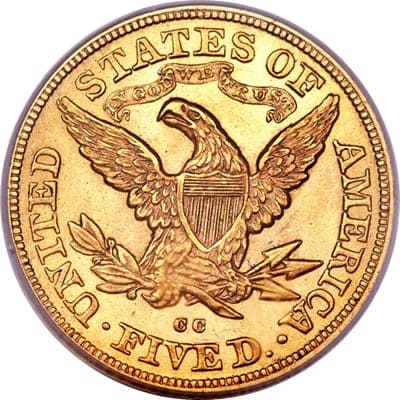US 1879 Half Eagle $5 Value