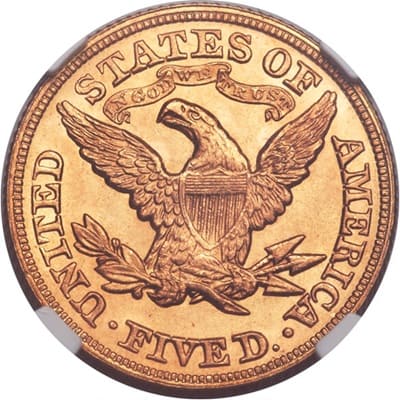 US 1880 Half Eagle $5 Value