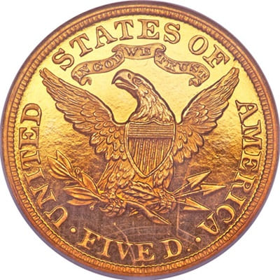 US 1881 Half Eagle $5 Value