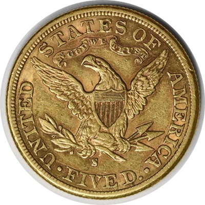 US 1886 Half Eagle $5 Value
