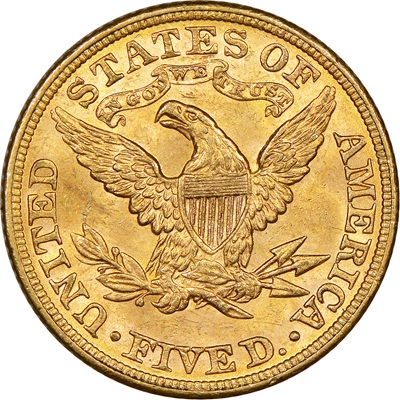 US 1888 Half Eagle $5 Value