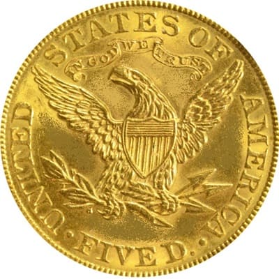 US 1908 Half Eagle $5 Value