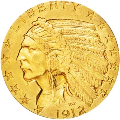 US 1912 Half Eagle $5