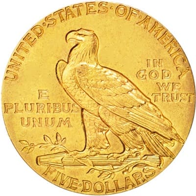 US 1912 Half Eagle $5 Value