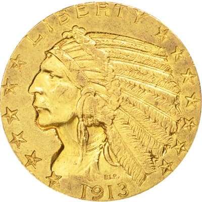 US 1913 Half Eagle $5