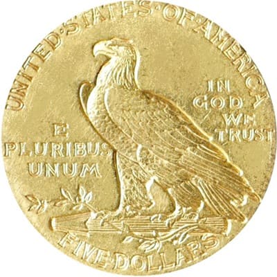 US 1914 Half Eagle $5 Value