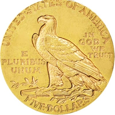 US 1915 Half Eagle $5 Value