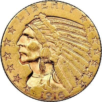 US 1916 Half Eagle $5