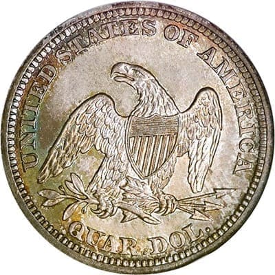 US 1862 Quarter Value