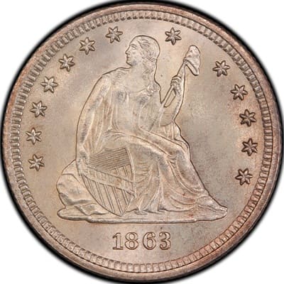 US 1863 Quarter