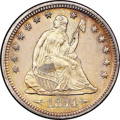 US 1874 Quarter