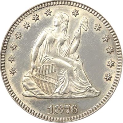 US 1876 Quarter Value