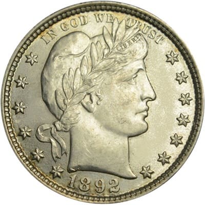 US 1892 Quarter