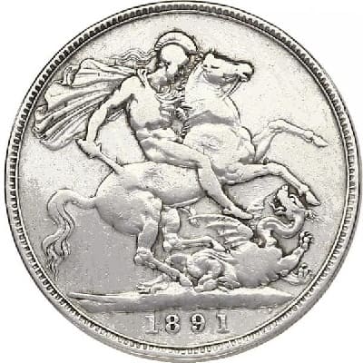 British 1891 Crown Value