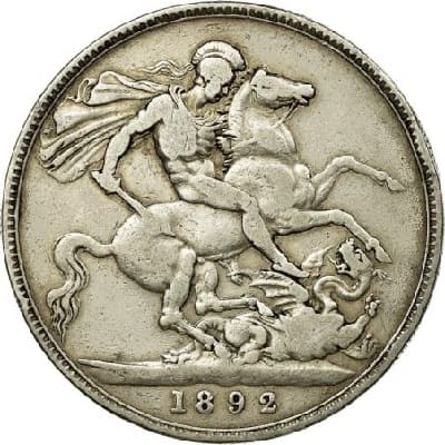 British 1892 Crown Value