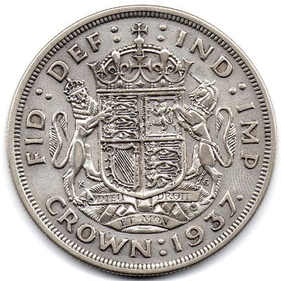 British 1937 Crown Value