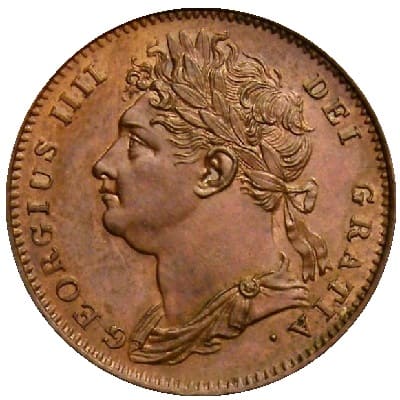 British 1822 Farthing