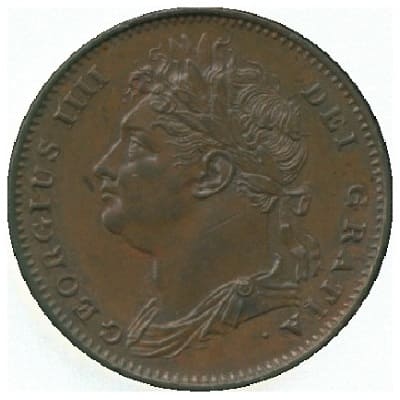 British 1825 Farthing