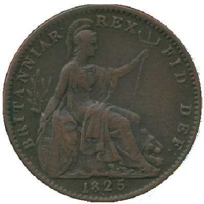 British 1825 Farthing Value