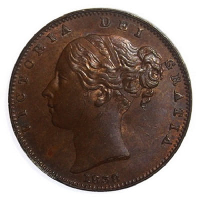 British 1838 Farthing