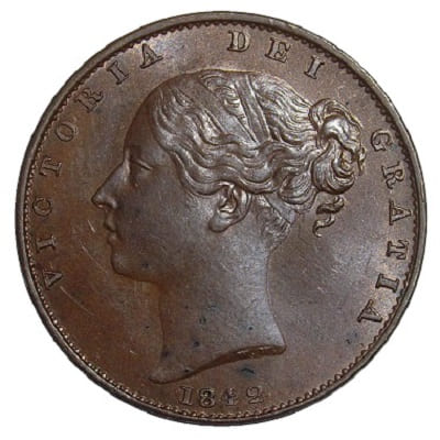 British 1842 Farthing