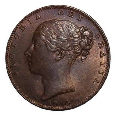 British 1848 Farthing