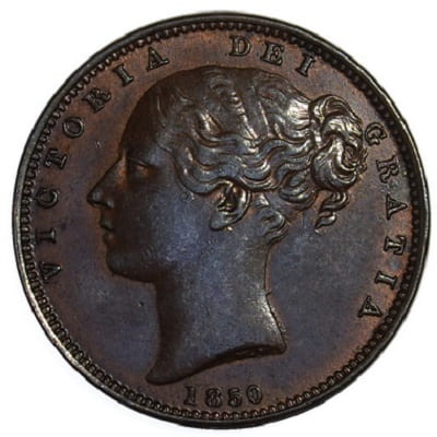 British 1850 Farthing