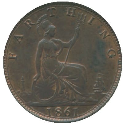 British 1861 Farthing Value