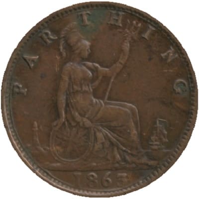 British 1863 Farthing Value