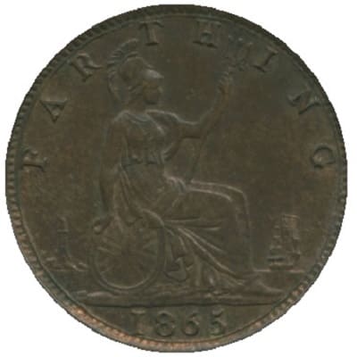 British 1865 Farthing Value