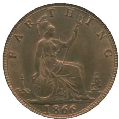 British 1866 Farthing Value