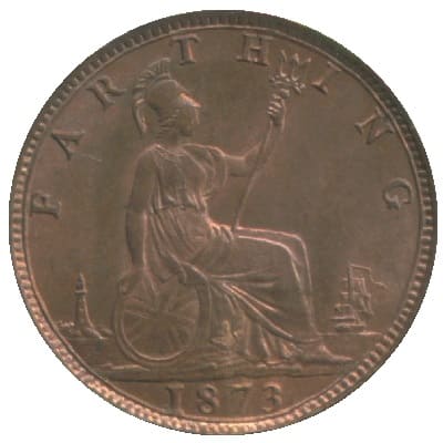 British 1873 Farthing Value