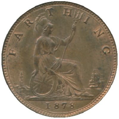 British 1878 Farthing Value