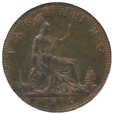 British 1880 Farthing Value