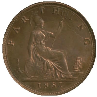 British 1881 Farthing Value
