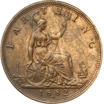 British 1882 Farthing Value