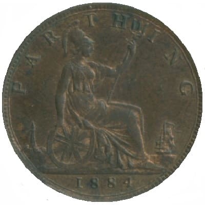 British 1884 Farthing Value