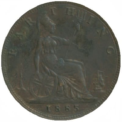 British 1885 Farthing Value