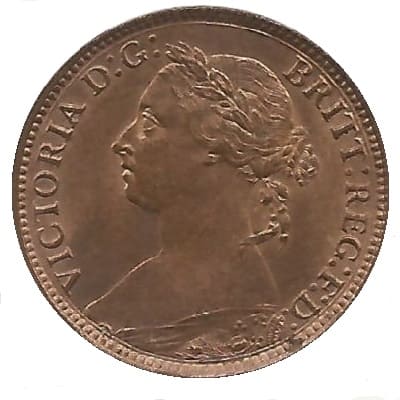 British 1886 Farthing