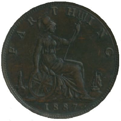 British 1887 Farthing Value