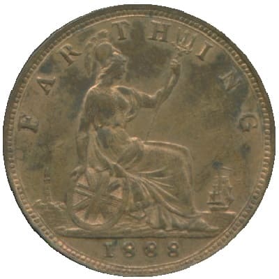 British 1888 Farthing Value