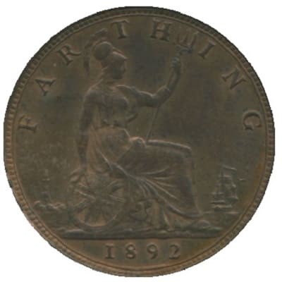 British 1892 Farthing Value