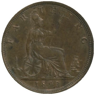 British 1893 Farthing Value