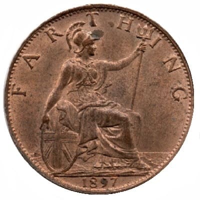 British 1897 Farthing Value