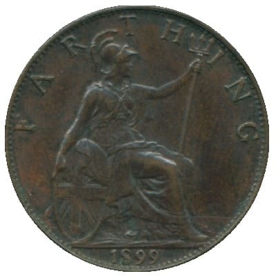 British 1899 Farthing Value