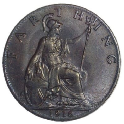 British 1916 Farthing Value