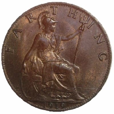British 1919 Farthing Value