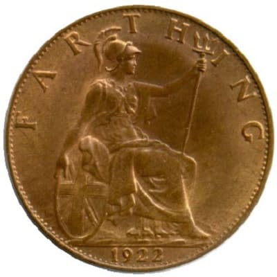 British 1922 Farthing Value