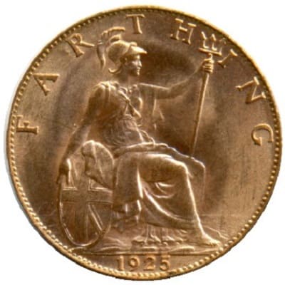 British 1925 Farthing Value