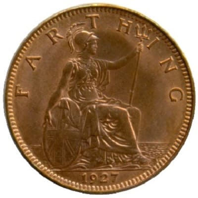 British 1927 Farthing Value